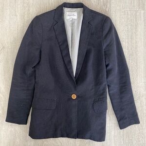 Vintage Steven Alan Black Linen Blend Blazer